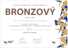 Olympijský víceboj: bronzový certifikát pro naši školu